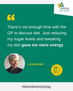 Arthritis Action member Lorraine shares the small dietary changes she's made to give her more energy this World Arthritis Day